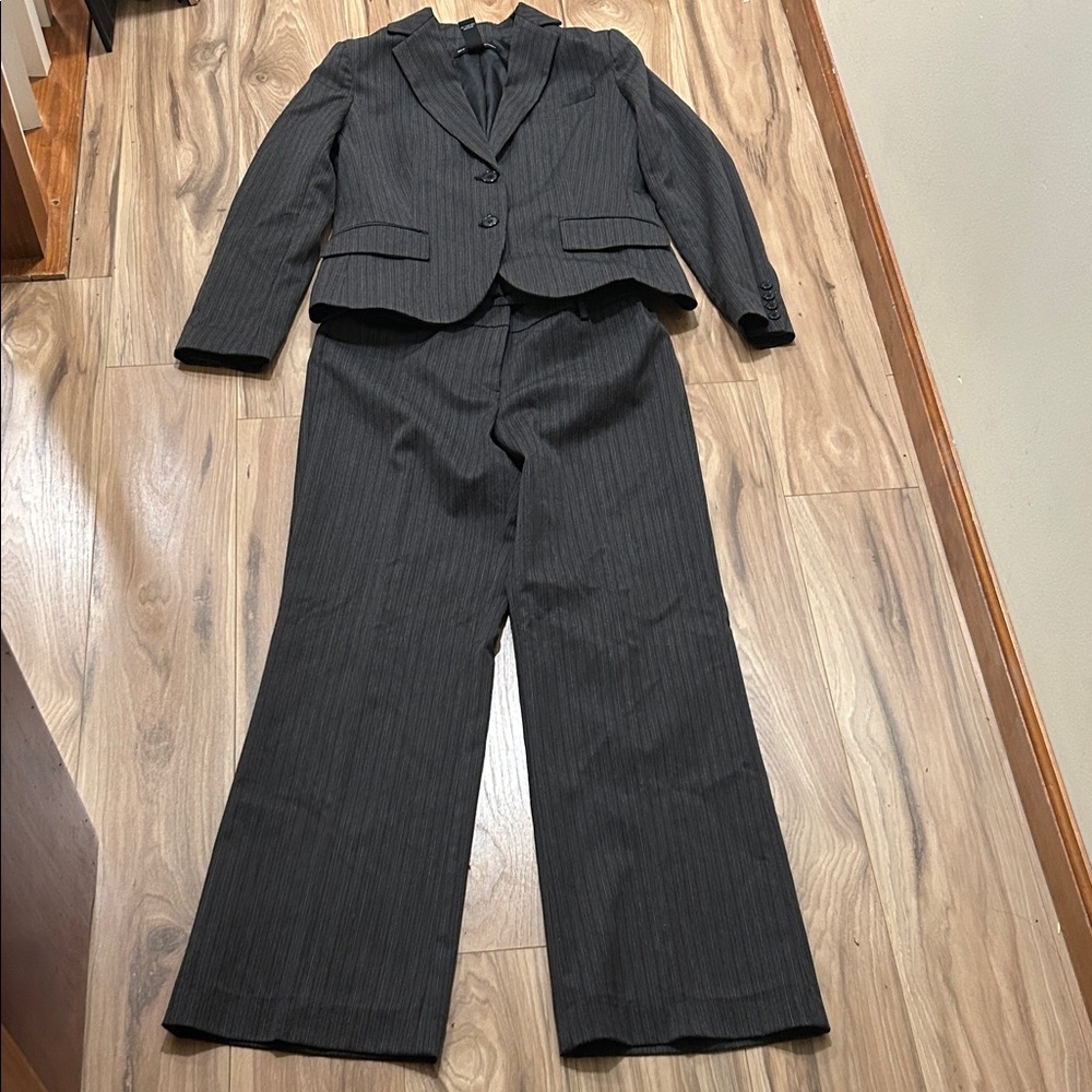 New York and Co pinstripe suit. Jacket size 8 pants size 6